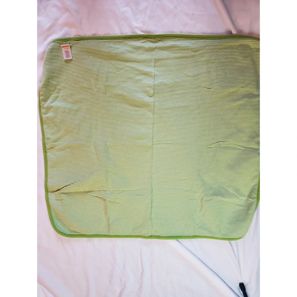 Gymboree Vintage‎ Baby Blanket Caterpillar Green Striped Rare